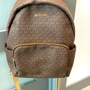 Michael Kors Medium Logo Backpack - Brown - Like New Condition